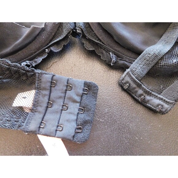 Auden Bra Womens Black Balconette Underwire Unpadded Size 36DD - Picture 5 of 10